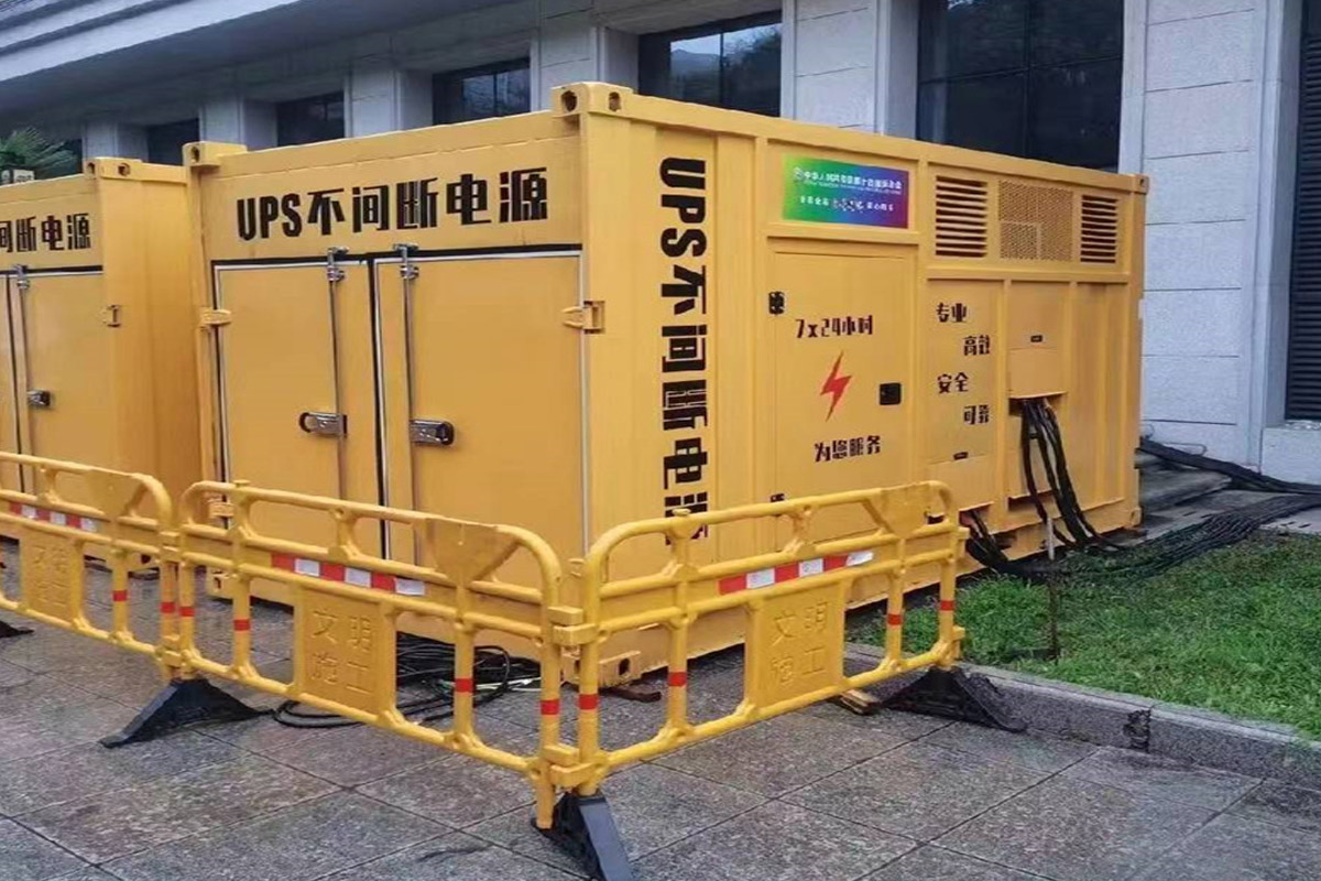 深泽发电机租赁施工现场