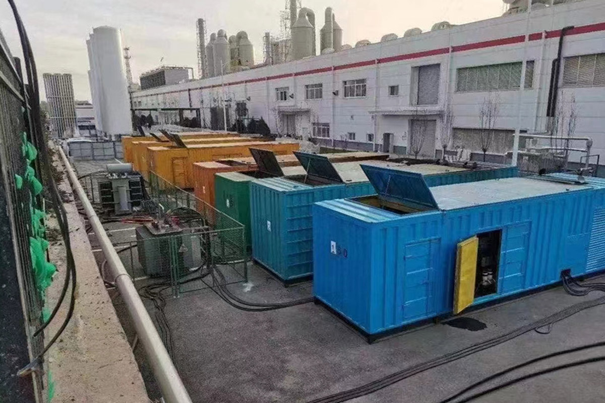 深泽发电机租赁施工现场